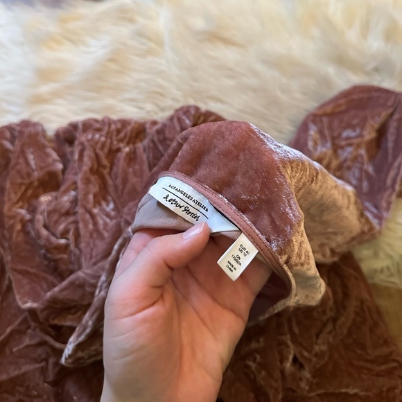 & OTHER STORES Crushed Velvet Mini Dress In Pink - Picture 5 of 5